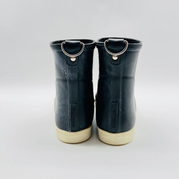 Alice + Whittles Boots Womens 7 Black Rubber Rain Boot Anthropologie Legacy Shoe - Picture 6 of 11